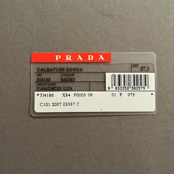 Y2K Vintage Prada Sport Cap Toe Ballet Flat Heels in Brown - Picture 7 of 7